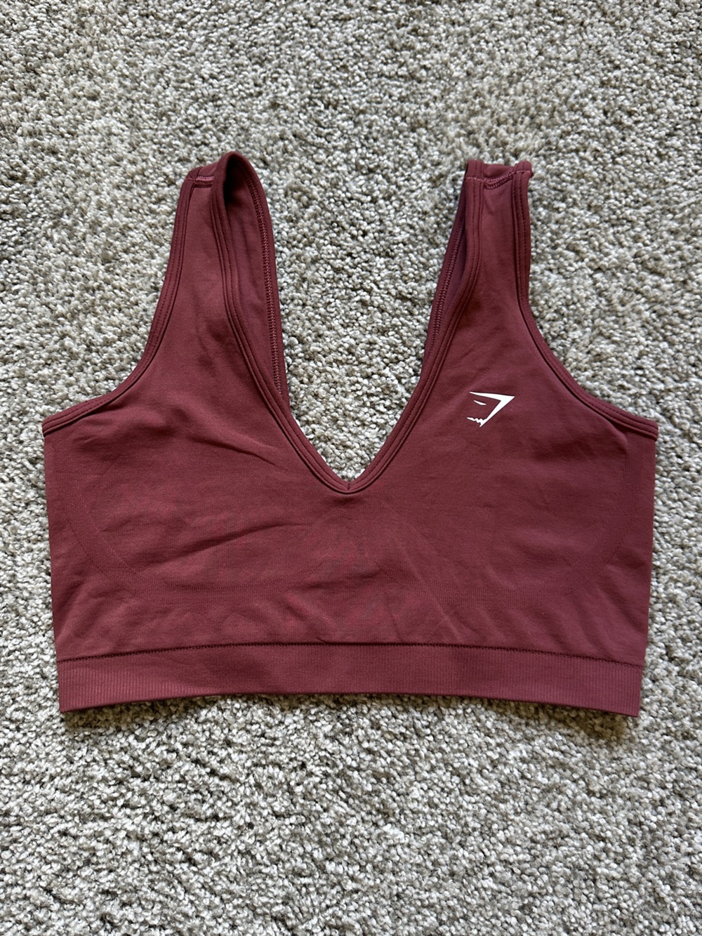 Gymshark Everyday Seamless Sports Bra in Burgundy